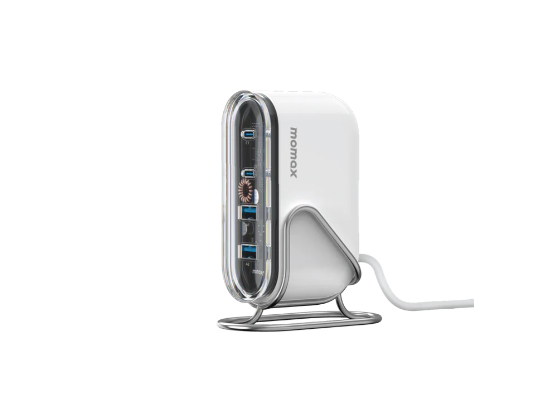شاحن موماكس 1-Charger Flow PD 80W 4 منافذ Gan لسطح المكتب شاحن موماكس 1-Charger Flow PD 80W 4 منافذ Gan لسطح المكتب